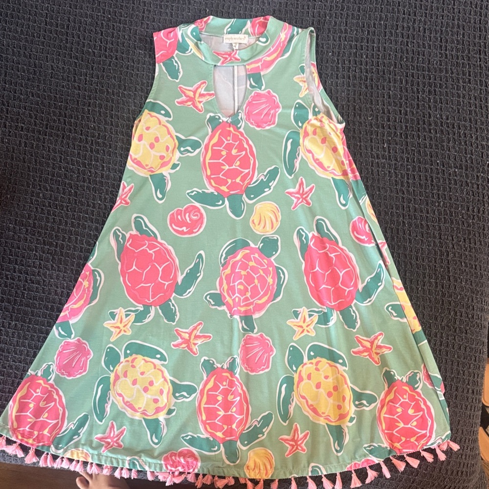 Simply Southern Turtle Print Sleeveless Dress
